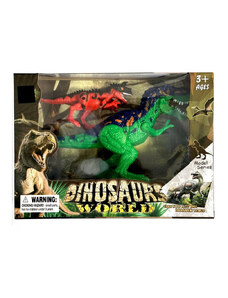 Dinoszaurusz műanyag figura 2db-os szett dobozban green