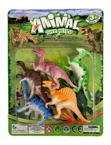 Dinoszaurusz műanyag figura 6 db-os szett dobozban