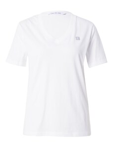 Calvin Klein Jeans Póló világosszürke / fehér