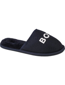 BASIC Tmavě modré dámské pantofle BOSS Logo Slippers J29312-849