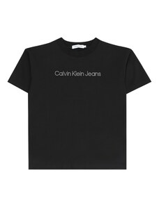 Calvin Klein Jeans Póló ezüstszürke / fekete