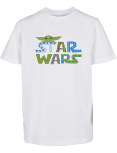MT Kids Children's T-shirt with colorful Star Wars logo white