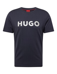 HUGO Póló 'Dulivio' tengerészkék / fehér