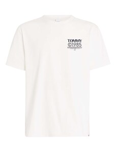 Tommy Jeans Póló '1985 Collection' fekete / fehér