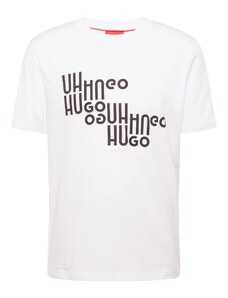 HUGO Póló 'Davalon' fekete / fehér