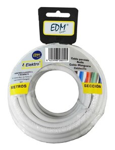 Kábel EDM 2 X 0,5 mm 10 m Fehér
