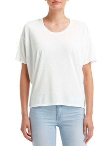 Rövid ujjú Női póló, Anvil ANL36PV, hátul hosszított ívelt alj, White-2XL