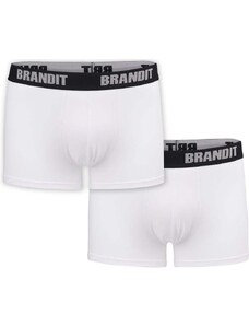 Brandit Boxer Shorts Logo 2er Pack wht/wht