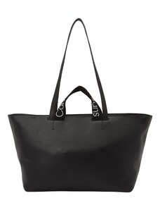 Calvin Klein Jeans Shopper táska fekete / piszkosfehér