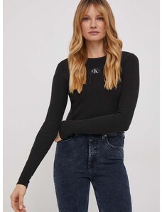 Calvin Klein Jeans pulóver könnyű, női, fekete