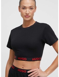 HUGO t-shirt női, fekete