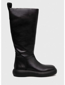 Vagabond Shoemakers bőr csizma JANICK fekete, női, platformos, 5439.101.20