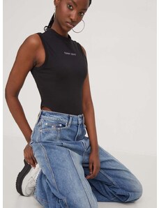 Tommy Jeans body női, fekete