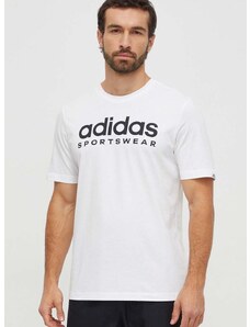 adidas pamut póló fehér, férfi, nyomott mintás, IW8835