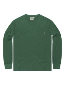 Vintage Industries Grant zsebes hosszú ujjú ing, élénkzöld színű