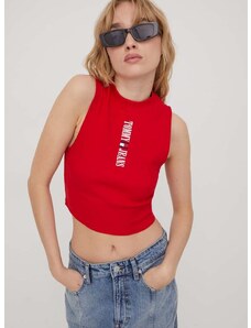 Tommy Jeans top női, piros