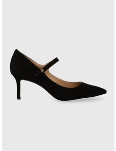Lauren Ralph Lauren velúr magassarkú cipő Lanette Mj fekete, 802922170002, 802709652016