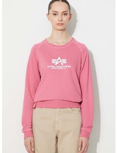 Alpha Industries felső New Basic Sweater Wmn rózsaszín, férfi, nyomott mintás