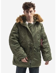 Alpha Industries rövid kabát N3B N3B zöld, férfi, téli