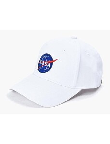 Alpha Industries pamut baseball sapka NASA Cap fehér, nyomott mintás