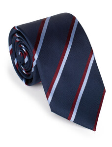 Mintás selyem nyakkendő Wittchen, sötétkék-sötétvörös, selyem