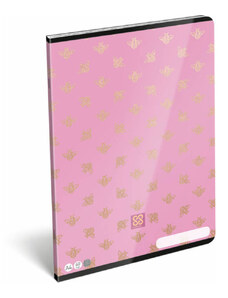 lizzy-card - LIZZY CARD Cornell Pink Bee tűzött füzet A/4, 40 lap kockás, rózsaszín, méhecskés