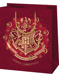 cardex - CARDEX Karácsonyi ajándéktáska 23x18x10cm, közepes, Harry Potter Happy Christmas
