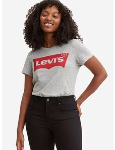 Levi's pamut póló The Perfect Tee szürke