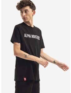 Alpha Industries pamut póló RBF Moto fekete, nyomott mintás
