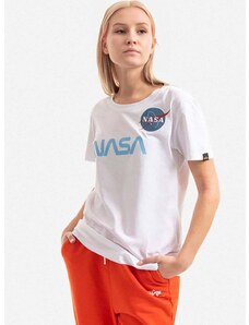 Alpha Industries pamut póló NASA PM fehér