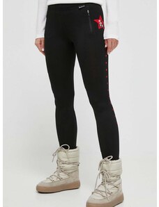 Newland sport legging Artemis fekete, női, nyomott mintás