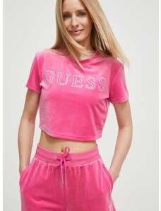Guess t-shirt COUTURE női, rózsaszín, V3BI01 KBXI2