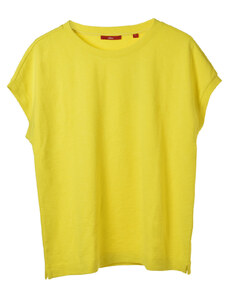 s. Oliver sárga, bordázott anyagú női póló – 42