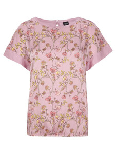 s. Oliver Black Label rózsaszín, virágmintás, vegyes anyagú női póló – 34
