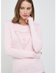 Guess pulóver ROSALIE könnyű, női, rózsaszín, W4RR53 Z2NQ2