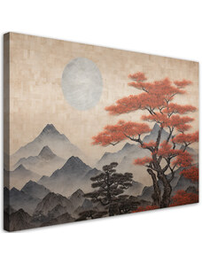 Gario Vászonkép Japán hegyi táj Méret: 60 x 40 cm