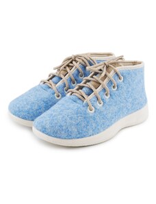 Vlnka Gyapjú boka tornacipő Woolee - kék felnőtt cipő