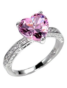 IZMAEL Bridal Heart Gyűrű-Ezüst/Rózsaszín/52mm KP29065
