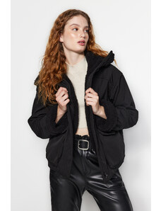 Trendyol Black Premium Oversized Collar für Detailed Parka kabát