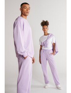 AC&Co / Altınyıldız Classics Unisex Lilac Standard Fit Normal Cut, Flexible Cotton Sweatpants with Pockets.