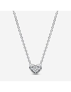 Pandora - Sugárzó szív és lebegő kő medál collier nyaklánc - 392494C01-45