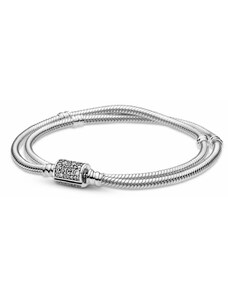 Pandora - Moments duplán feltekerhető hengerzáras kígyólánc karkötő - 599544C01-D20