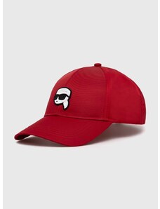 Karl Lagerfeld baseball sapka piros, nyomott mintás