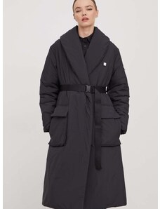 HUGO rövid kabát női, fekete, átmeneti, oversize