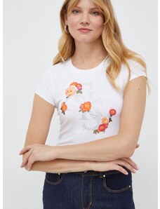 Guess t-shirt FLOWER női, fehér, W4RI08 KA0Q1