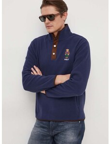 Polo Ralph Lauren gyapjú pulóver sötétkék, nyomott mintás