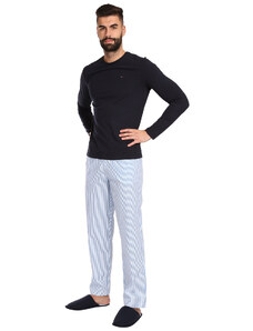 Férfi pizsama Tommy Hilfiger többszínű papuccsal, ajándékdobozban