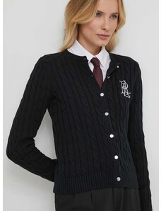 Lauren Ralph Lauren pamut pulóver fekete