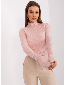 BASIC Világos rózsaszín klasszikus póló garbóval -PM-SW-9747.09-light pink