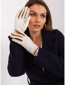 Fashionhunters Light beige elegant women's gloves